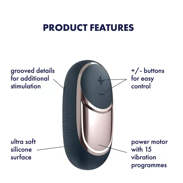 Satisfyer Dark Desire - vibromasseur clitoridien rechargeable - silicone noir