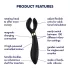 Satisfyer Endless Fun - vibromasseur pour couple rechargeable et étanche (noir)