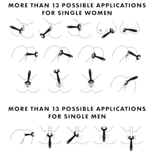 Satisfyer Endless Fun - vibromasseur pour couple rechargeable et étanche (noir)
