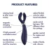Satisfyer Endless Fun - vibromasseur couple rechargeable étanche - bleu