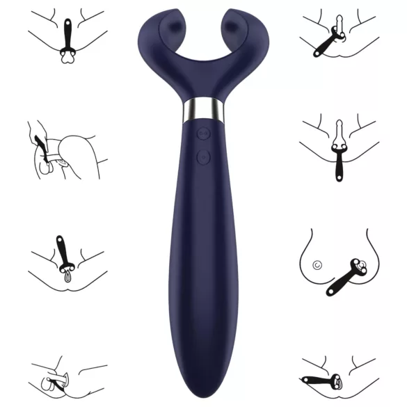 Satisfyer Endless Fun - vibromasseur couple rechargeable étanche - bleu