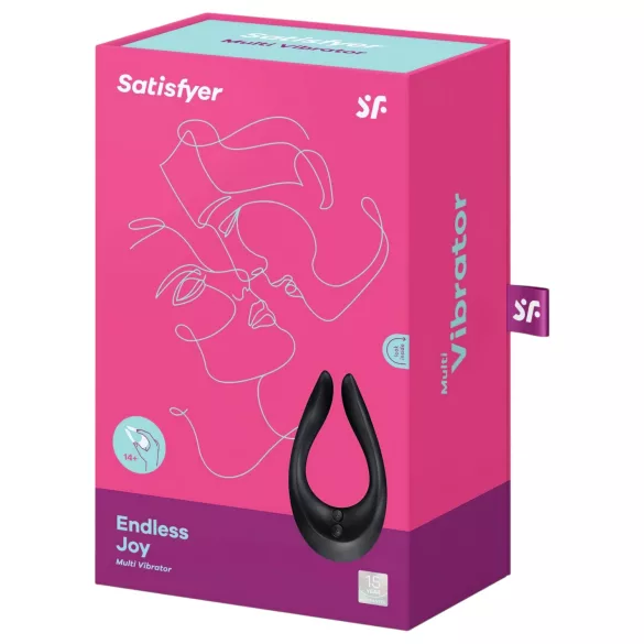 Satisfyer Endless Joy - vibromasseur couple rechargeable étanche - noir