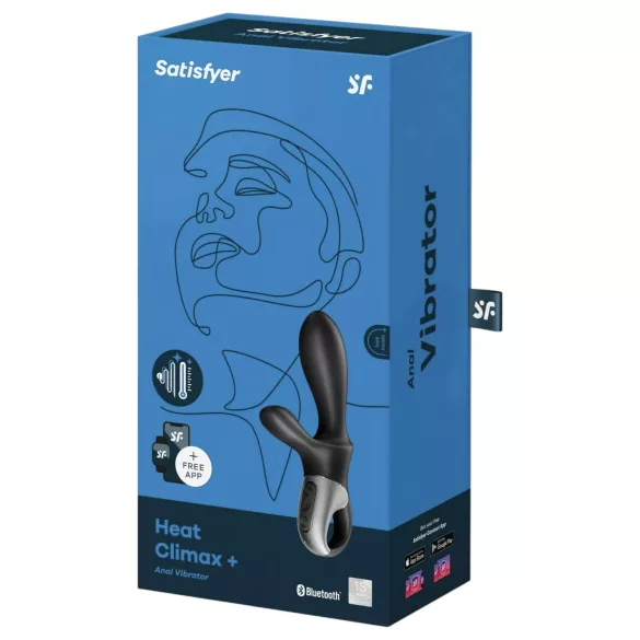 Satisfyer Heat Climax+ - Vibromasseur anal chauffant commandé par application (noir)