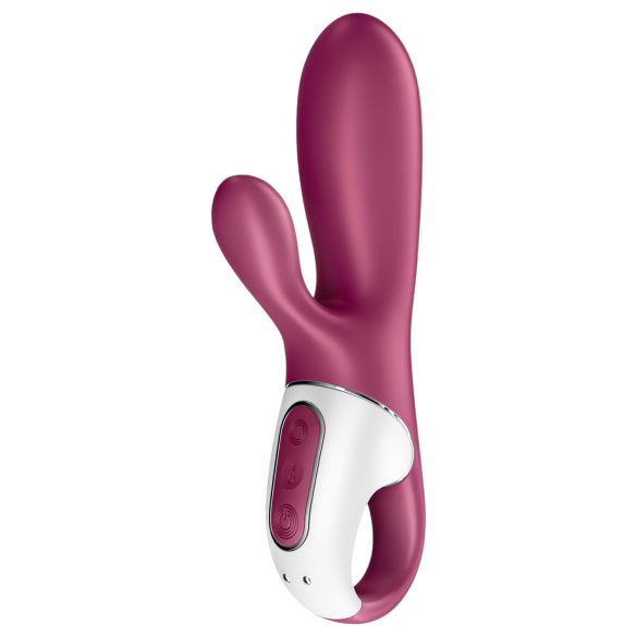 Satisfyer Hot Bunny - vibromasseur chauffant rabbit clitoridien connecté - rouge