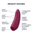 Satisfyer Curvy 1+ - stimulateur clitoridien intelligent (rouge)