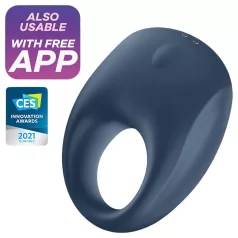   Satisfyer Strong One - Anneau pénien vibrant contrôlé par application, pour hommes (bleu)