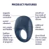 Satisfyer Strong One - Anneau pénien vibrant contrôlé par application, pour hommes (bleu)