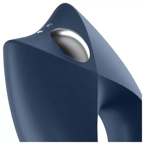 Satisfyer Royal One - anneau pénien vibrant connecté - silicone bleu