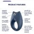 Satisfyer Royal One - anneau vibrant connecté (bleu)
