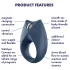 Satisfyer Royal One - Anneau pénien vibrant contrôlé par application, pour hommes (bleu)