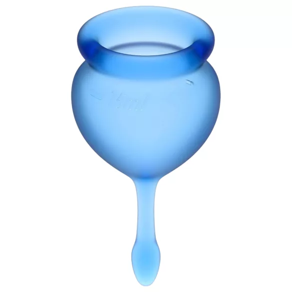 Satisfyer Feel Good - coupe menstruelle lot de 2 - silicone bleu