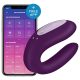 Satisfyer Double Joy - élégant vibromasseur waterproof pour couples (violet)