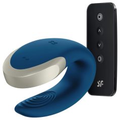   Satisfyer Double Love - vibromasseur connecté pour couple (bleu)