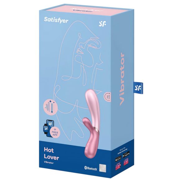 Satisfyer Hot Lover - vibromasseur connecté - silicone rose