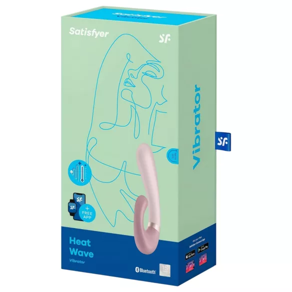 Satisfyer Heat Wave - Vibromasseur chauffant contrôlé par application (beige)