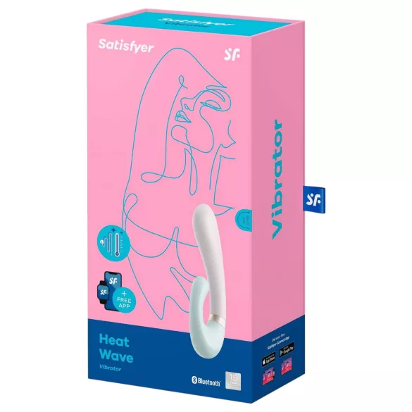 Satisfyer Heat Wave - Vibrateur chauffant contrôlé par application (menthe)