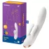 Satisfyer Double Flex - Vibromasseur à bras clitoridien contrôlé par application (blanc)