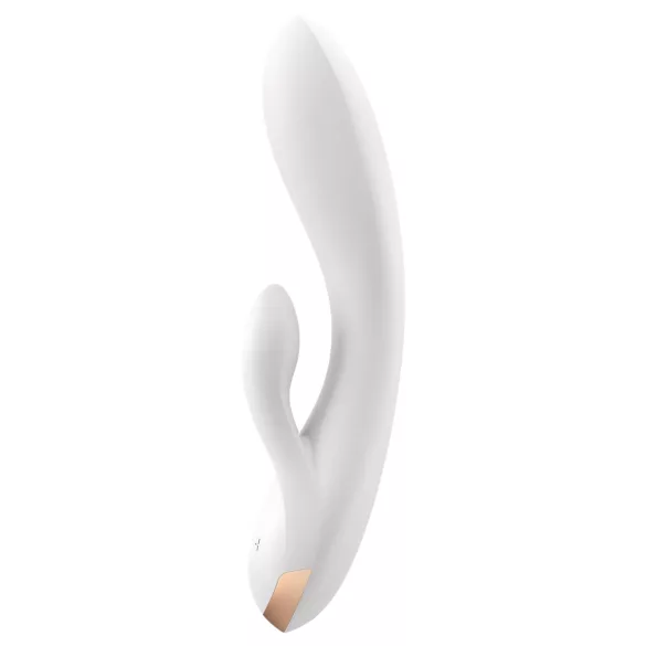 Satisfyer Double Flex - Vibromasseur à bras clitoridien contrôlé par application (blanc)