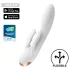Satisfyer Double Flex - Vibromasseur à bras clitoridien contrôlé par application (blanc)