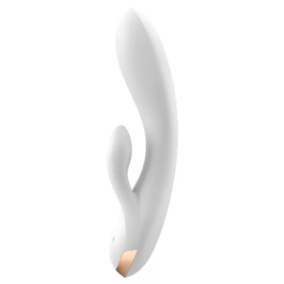 Satisfyer Double Flex - Vibromasseur à bras clitoridien contrôlé par application (blanc)