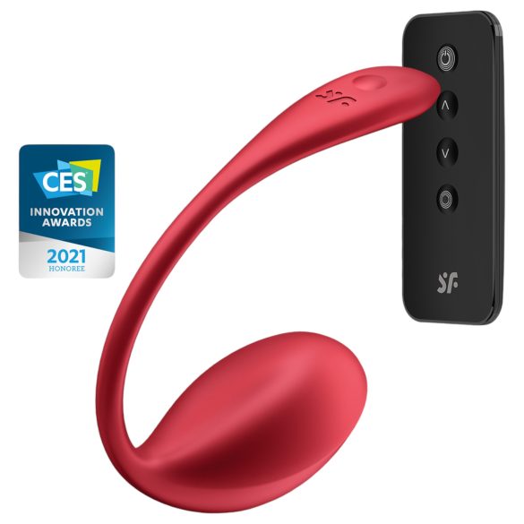 Satisfyer Shiny Petal - œuf vibrant télécommandé - silicone rouge