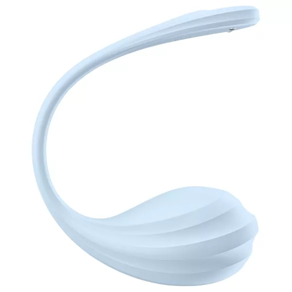 Satisfyer - œuf vibrant connecté - silicone lisse - bleu