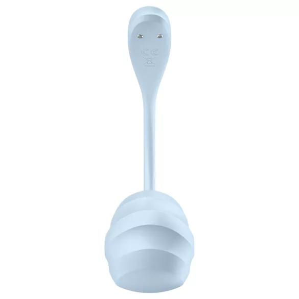 Satisfyer - œuf vibrant connecté - silicone lisse - bleu