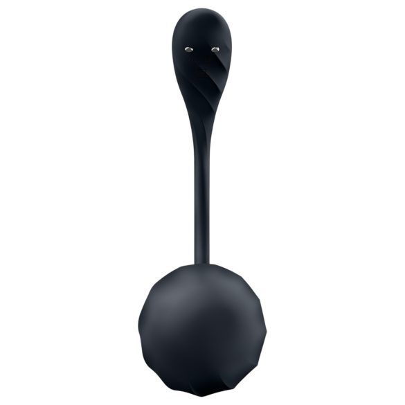 Satisfyer - œuf vibrant télécommandé - nervuré - noir