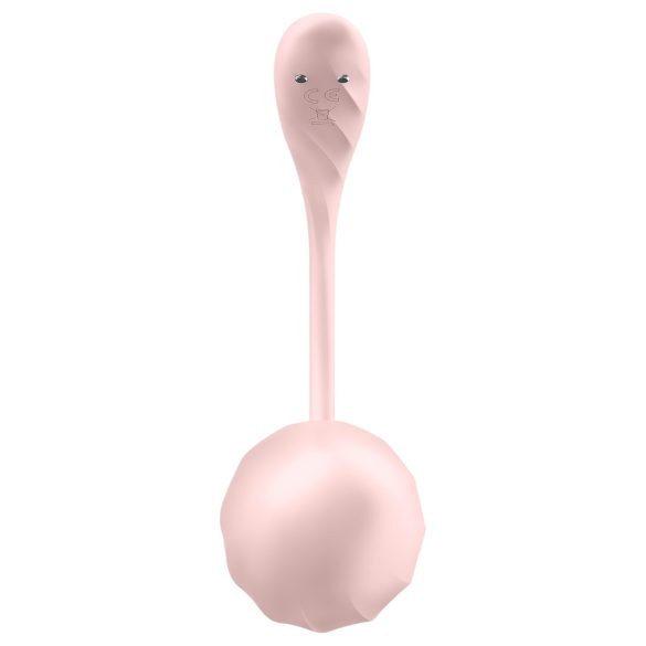 Satisfyer - oeuf vibrant télécommandé - rainuré - silicone rose