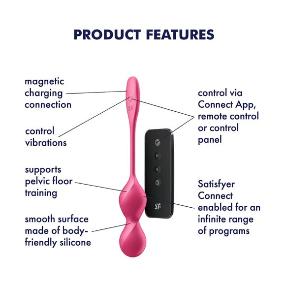Satisfyer Love Birds 2 - Boule de geisha vibrante intelligente (rose)