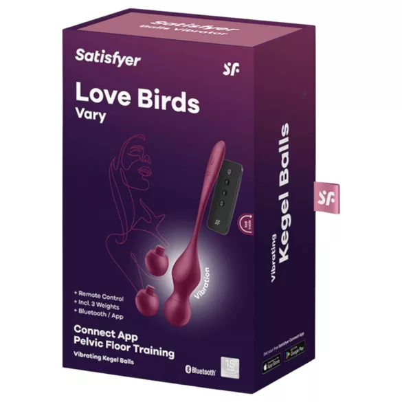 Satisfyer Love Birds Vary - Boule de geisha vibrante contrôlée par application (rouge)