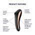 Satisfyer Dual Kiss - Vibromasseur rechargeable vagin & clitoris (noir)