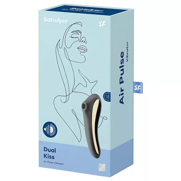 Satisfyer Dual Kiss - stimulateur vaginal et clitoridien rechargeable - noir
