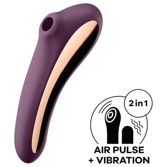 Satisfyer Dual Kiss - 2en1 vibromasseur vagin et clitoris (violet)