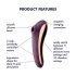 Satisfyer Dual Kiss - 2en1 vibromasseur vagin et clitoris (violet)