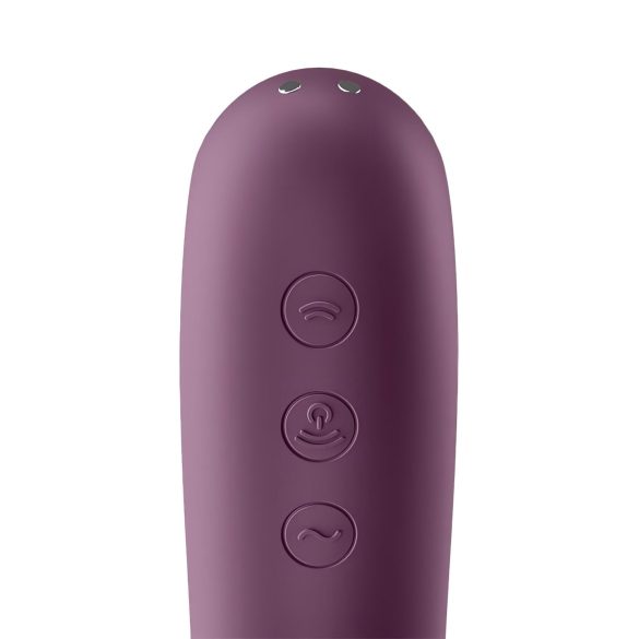 Satisfyer Dual Kiss - vibromasseur clitoridien et vaginal 2en1 - violet