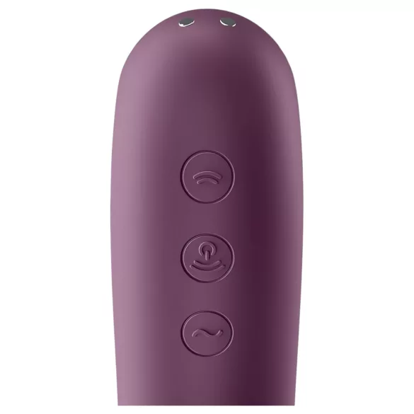 Satisfyer Dual Kiss - stimulateur 2-en-1 vaginal et clitoridien (violet)
