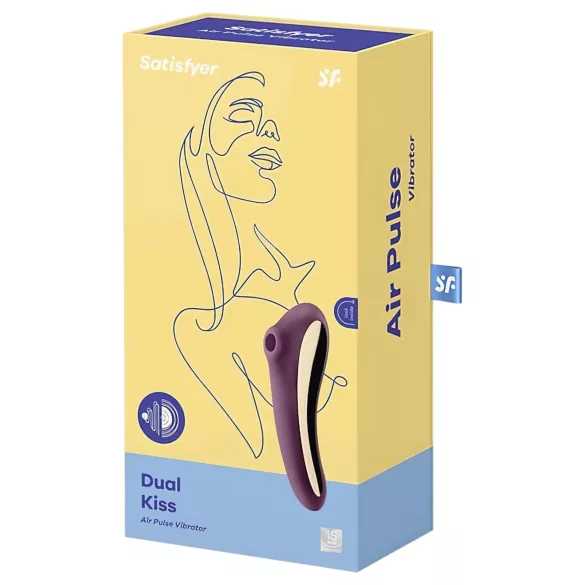 Satisfyer Dual Kiss - stimulateur 2-en-1 vaginal et clitoridien (violet)
