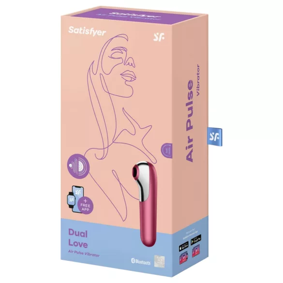 Satisfyer Dual Love - vibromasseur clitoridien et vaginal connecté - rouge