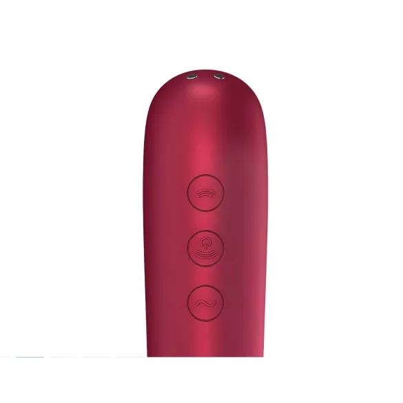 Satisfyer Dual Love - vibromasseur clitoridien et vaginal connecté - rouge