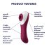 Satisfyer Dual Crush - stimulateur vaginal et clitoridien rechargeable - rouge