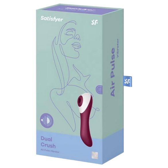 Satisfyer Dual Crush - stimulateur vaginal et clitoridien rechargeable - rouge