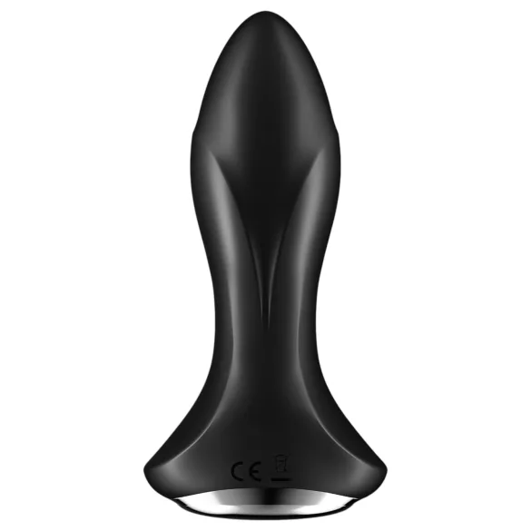 Satisfyer - plug anal rotatif vibrant à perles - silicone noir