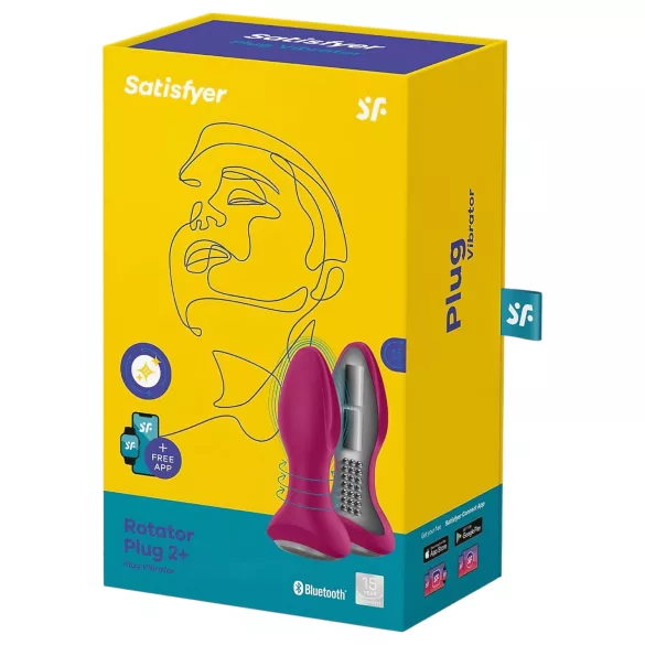 Satisfyer Rotator Plug 2 - plug anal vibrant à billes, rechargeable (rouge)