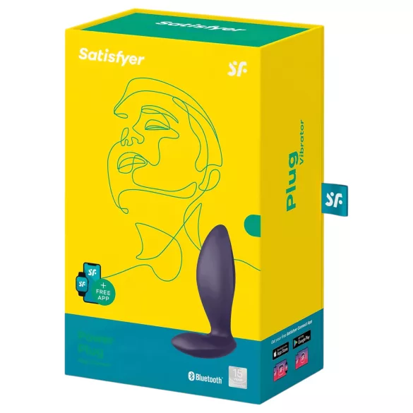 Satisfyer Power Plug - plug anal vibrant contrôlé par application (violet)