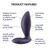 Plug Puissant Satisfyer - vibromasseur anal intelligent (violet)