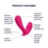 Satisfyer Top Secret - vibromasseur intelligent double moteur (rose)