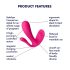 Satisfyer Top Secret Plus - vibromasseur intelligent triple (rose)