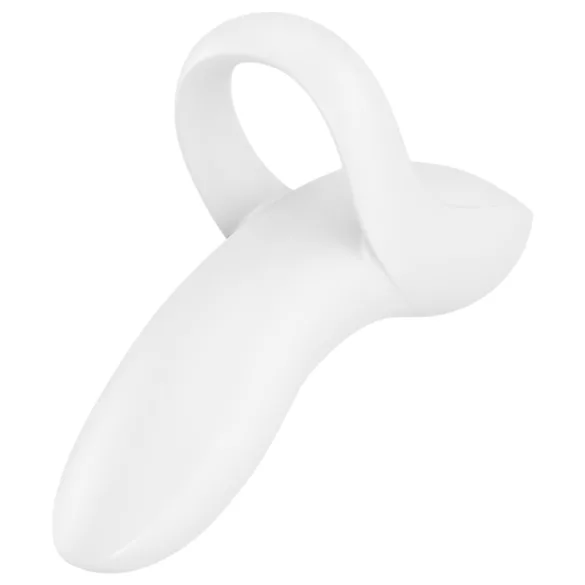 Satisfyer Bold Lover - stimulateur de doigt vibrant rechargeable étanche blanc