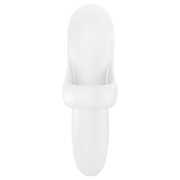 Satisfyer Bold Lover - stimulateur de doigt vibrant rechargeable étanche blanc